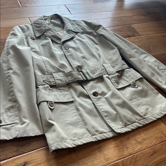 Vtg Montgomery Ward men’s short safari style trench coat - Picture 4 of 5